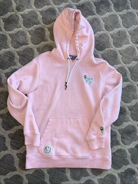 GOAT USA Pink Pullover Hoodie with White Drawstrings